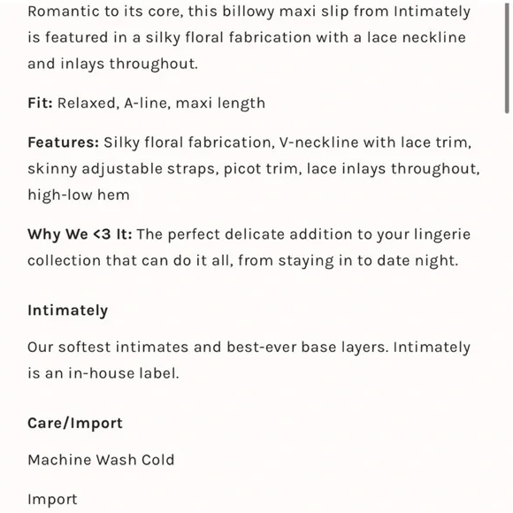 Free People Intimately • First Date Printed Slip Dress - Picture 6 of 6